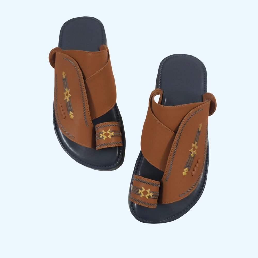 Seals embroidered slipper for men