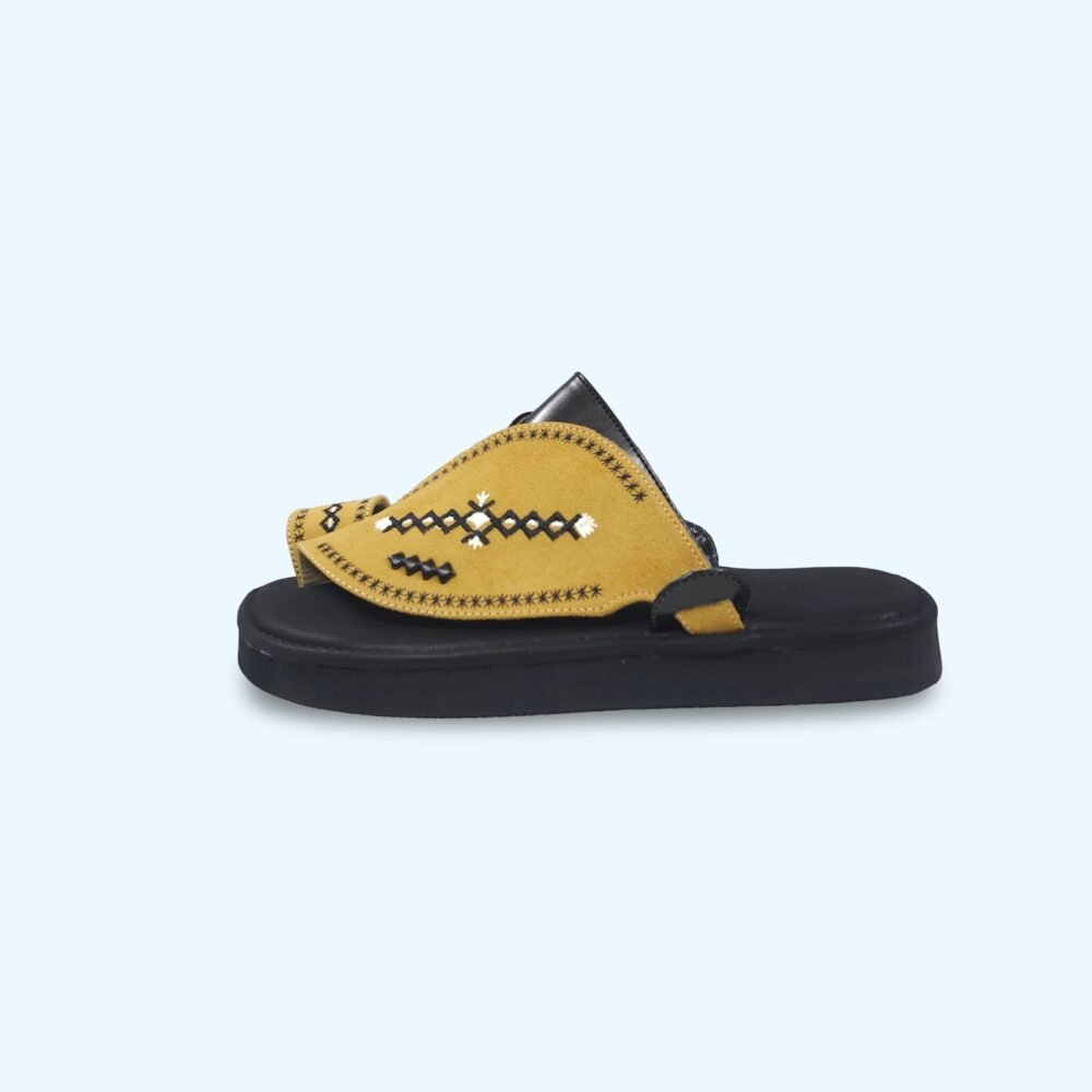 Yellow embroidered Shoes for men - Image 5